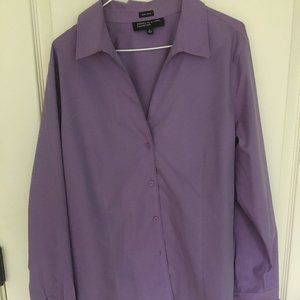 Purple button-up blouse size 14